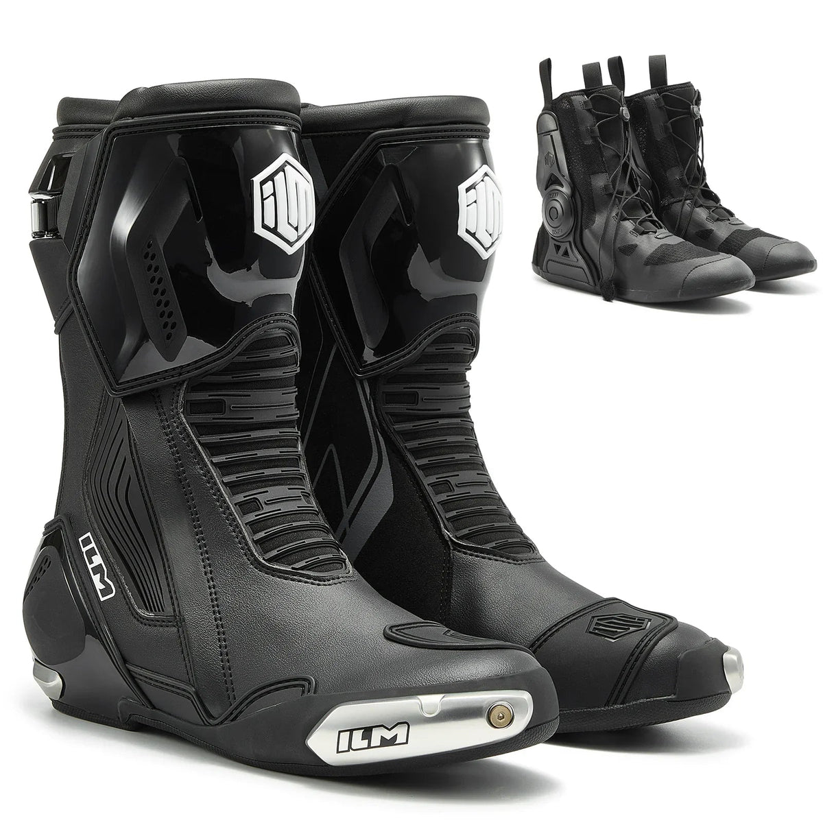 ILM Motorcycle Racing Boots Enhanced Ventilation Anti Slip Street Riding Sport Footwear CE Protective Gear Model BRC1