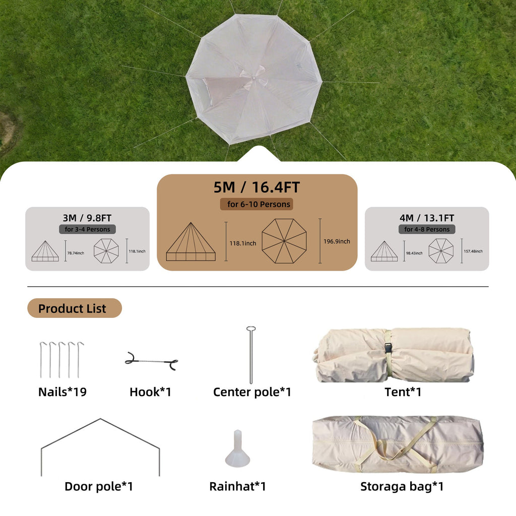 VKAMP 4 Season Bell Tent - 16.4FT