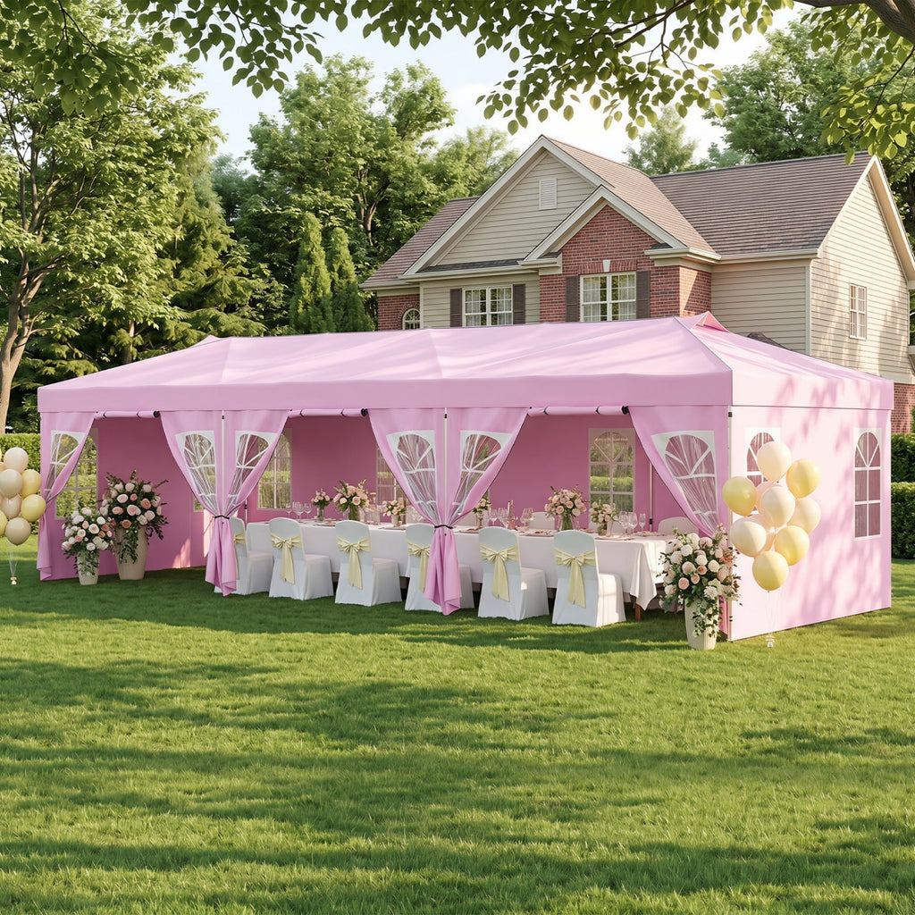 Pop Up Canopy Tent 10x30 FT with 8 Sidewalls