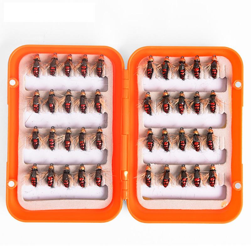 40pcs/box Fly Fishing Flies Lure High Carbon Steel Fly Tying Hooks Trout Fishing Flies