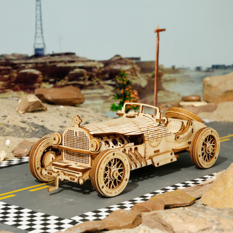 3D Wooden Puzzle Train Model DIY Wooden Train Toy Kit Assembly Model Home Crafts