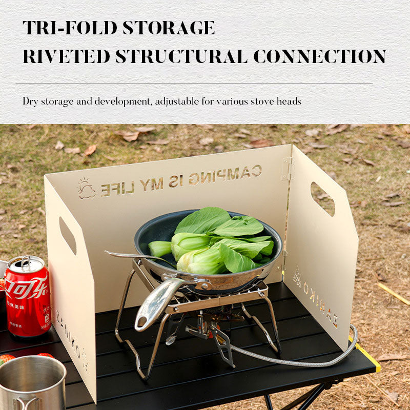 Outdoor stove enclosure wind shield camping w stove folding stove wind shield