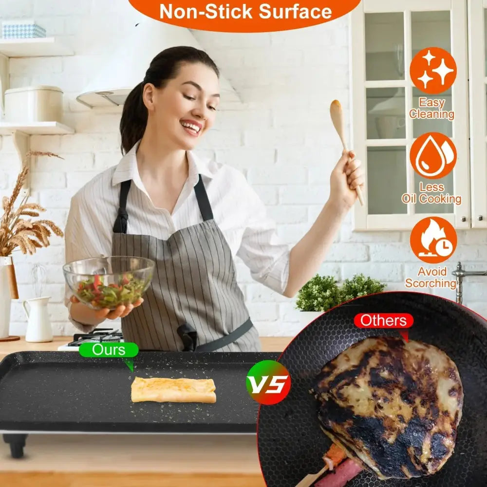 Portable Smokeless Electric Non Stick Bbq Grill and Griddle