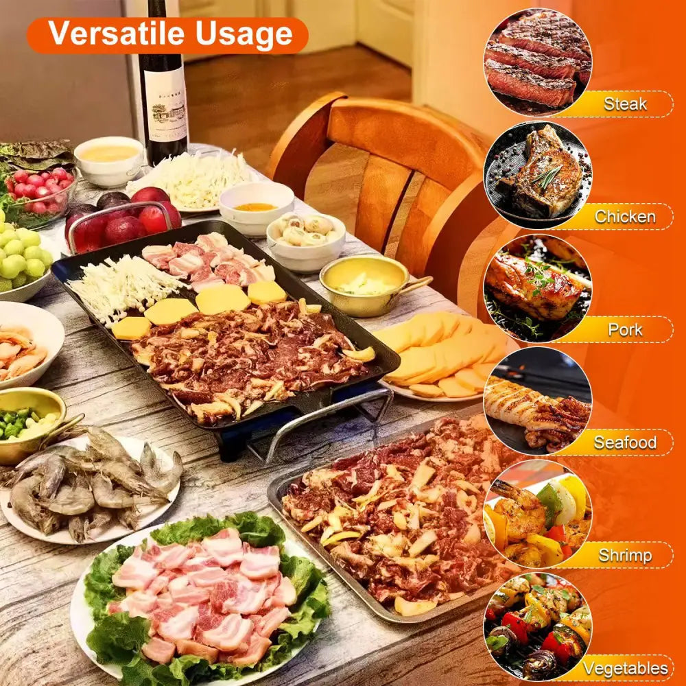 Portable Smokeless Electric Non Stick Bbq Grill and Griddle