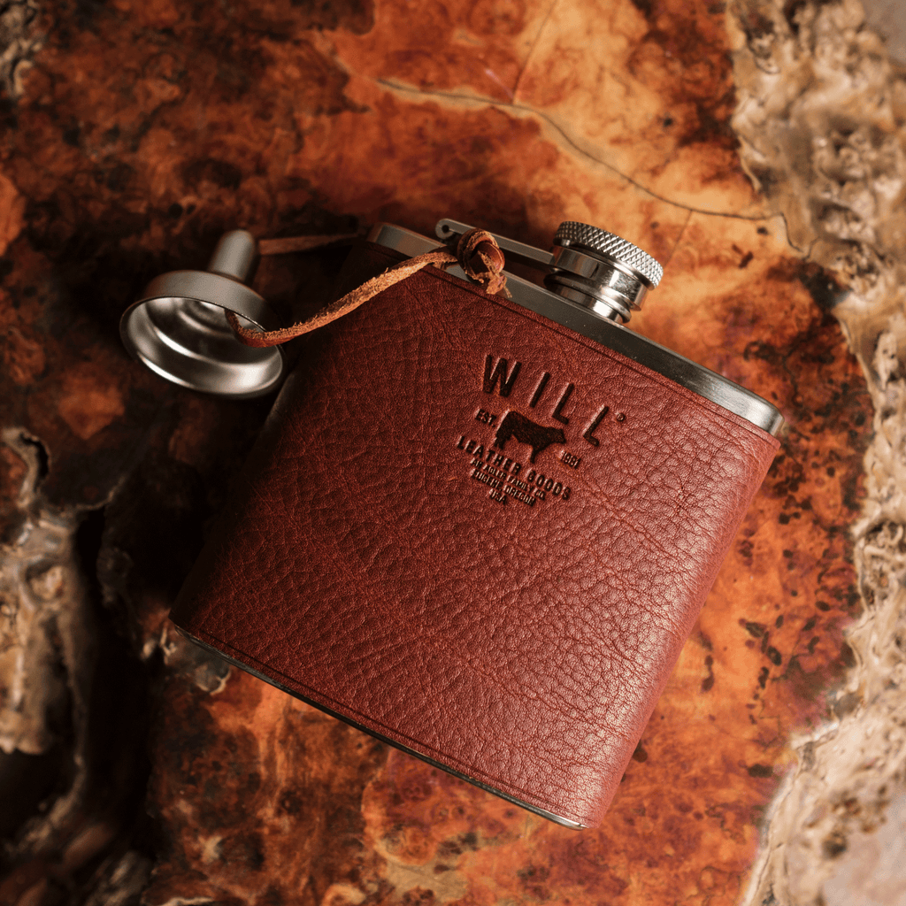 Leather & Stainless Steel Flask