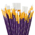 Studio White Nylon Brush Set - Acrylic & Watercolor - 30 pc