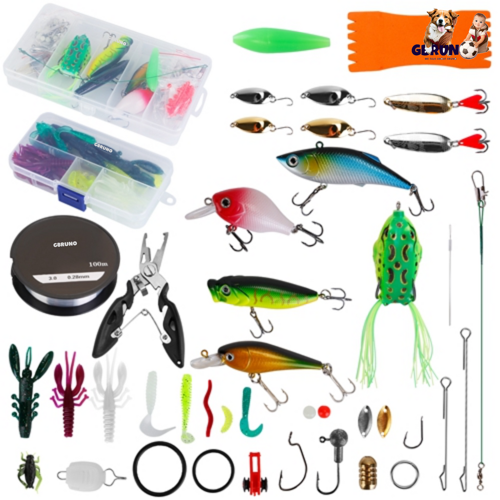 383Pcs Fishing Lures Tackle Box Bass Fishing Animated Lure