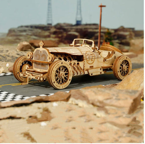 3D Wooden Puzzle Train Model DIY Wooden Train Toy Kit Assembly Model Home Crafts