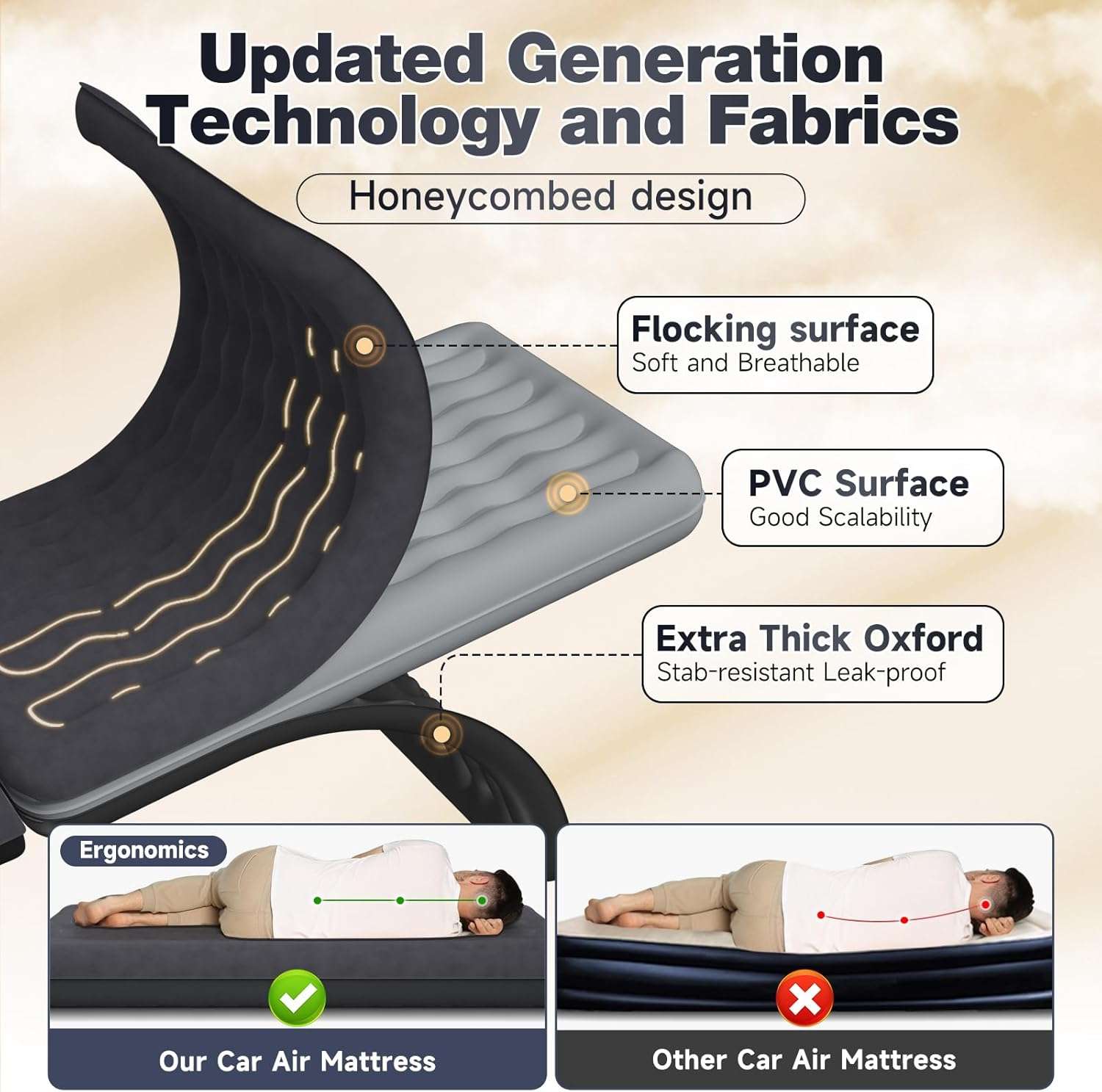 Thicken Backseat SUV/Car/Truck Air Mattress Air Bed Inflatable SUV Truck Mattress