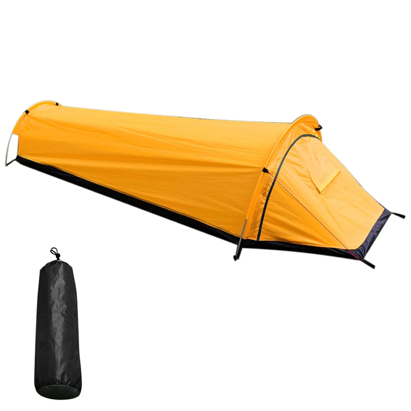 Camping Single Person Tent Ultralight Compact Outdoor Sleeping Bag Waterproof Backpack