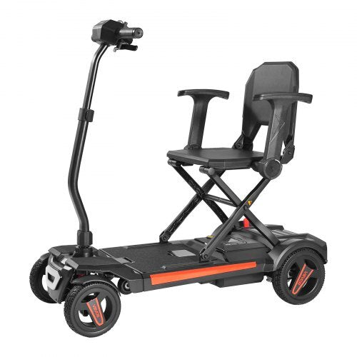 4-Wheel Electric Mobility Scooter for Adults & Seniors, Integrated Foldable Mobility Scooter with 9.3 Miles Long Range, All Terrain Travel Wheelchair with 9? Climbing Capacity & 265LBS Loading