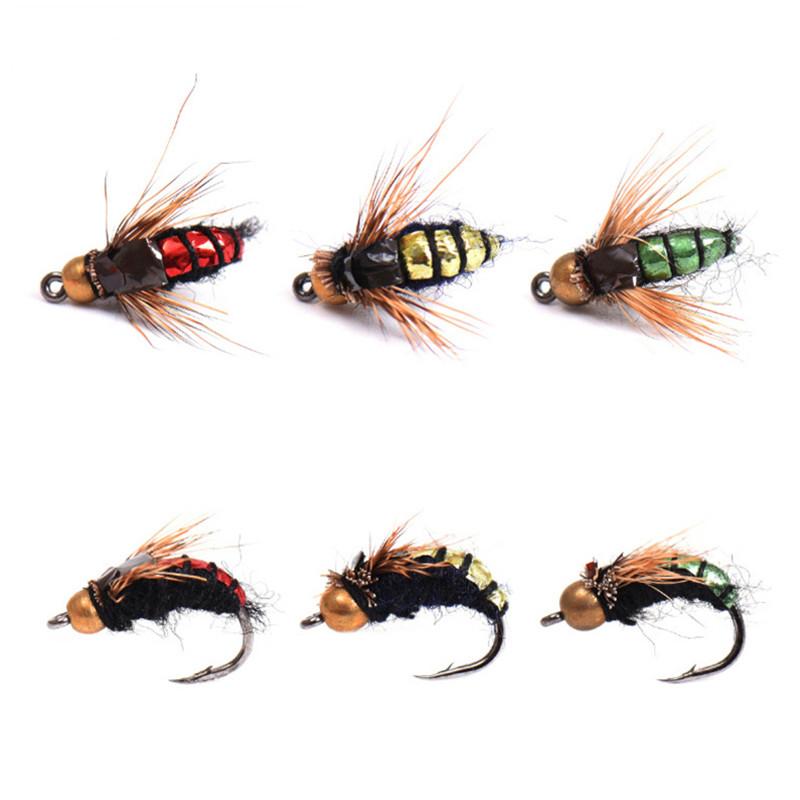 40pcs/box Fly Fishing Flies Lure High Carbon Steel Fly Tying Hooks Trout Fishing Flies