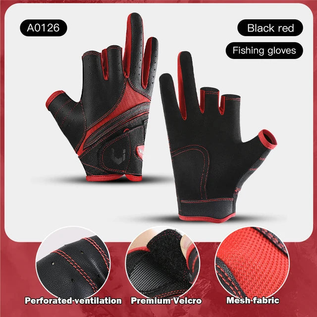 Outdoor sports autumn and winter anti slip wear-resistant and anti cutting lure fishing gloves
