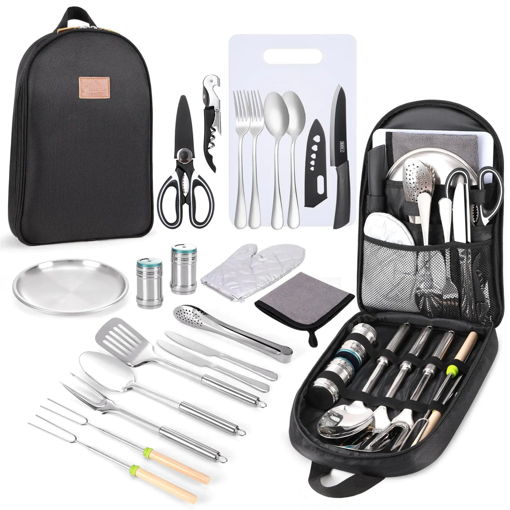 24-piece BBQ & Camping Cookware Kit