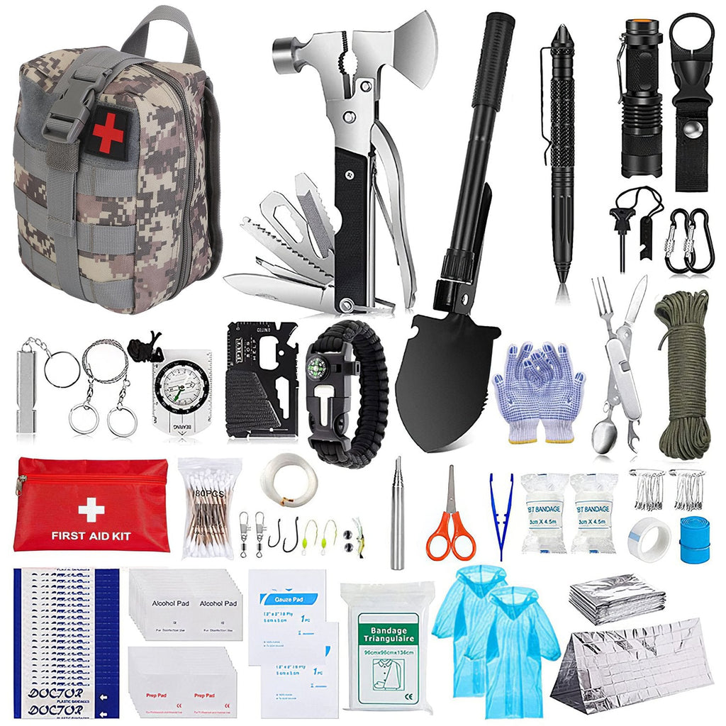 125Pcs Survival Kits Professional Emergency Survival Gear Tactical First Aid Kit Supplies