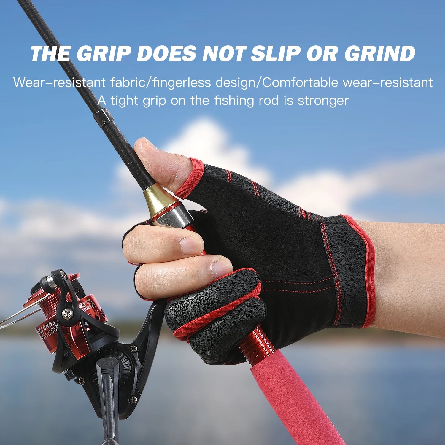 Outdoor sports autumn and winter anti slip wear-resistant and anti cutting lure fishing gloves