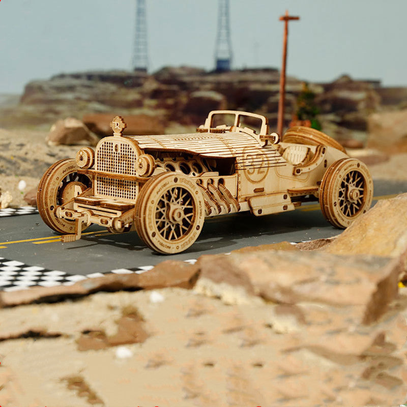 3D Wooden Puzzle Train Model DIY Wooden Train Toy Kit Assembly Model Home Crafts