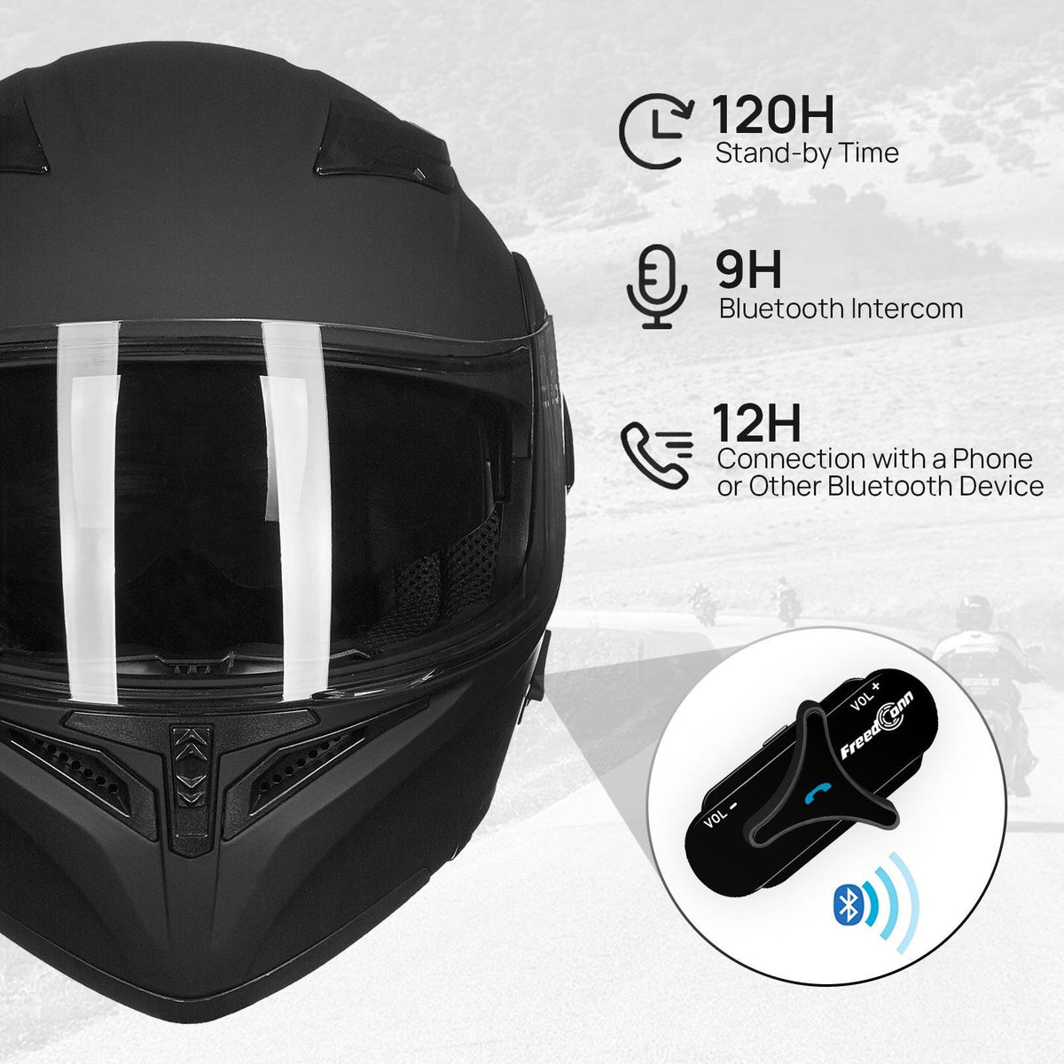 ILM Modular Flip up Full Face Bluetooth Motorcycle Helmet Model 902BT PRO