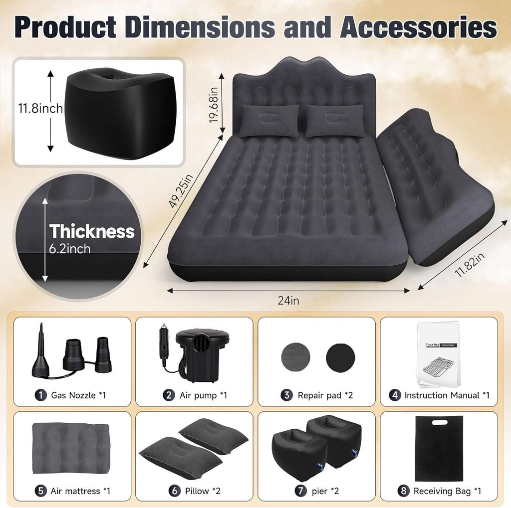 Thicken Backseat SUV/Car/Truck Air Mattress Air Bed Inflatable SUV Truck Mattress