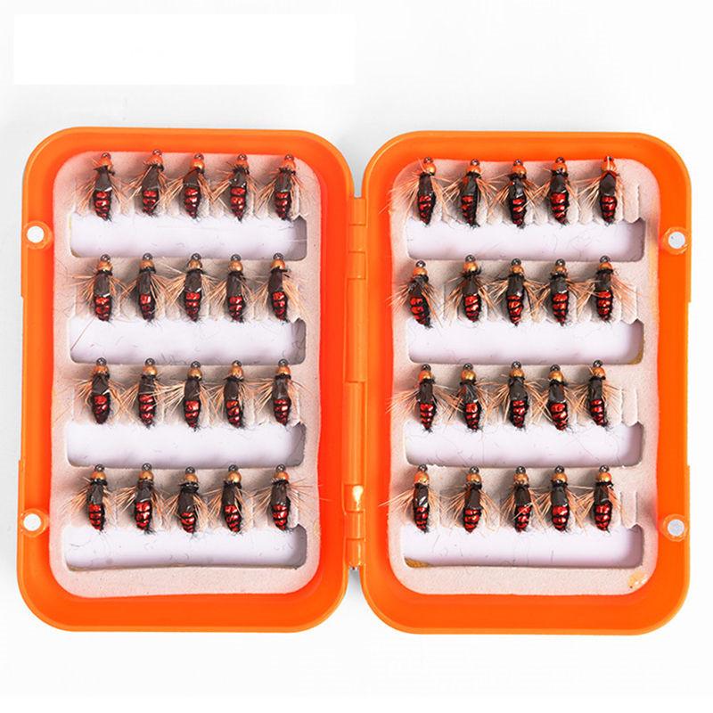 40pcs/box Fly Fishing Flies Lure High Carbon Steel Fly Tying Hooks Trout Fishing Flies