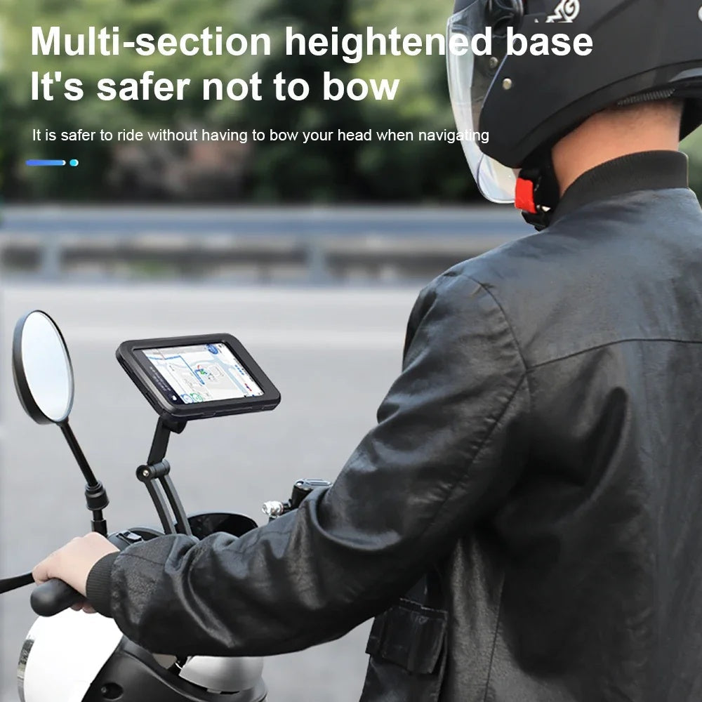 Waterproof Bike Mobile Phone Holder Magnetic Adjustable Motorcycle Cellphone Holder