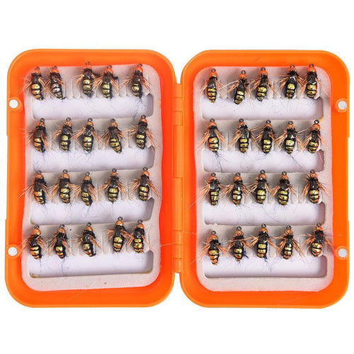 40pcs/box Fly Fishing Flies Lure High Carbon Steel Fly Tying Hooks Trout Fishing Flies