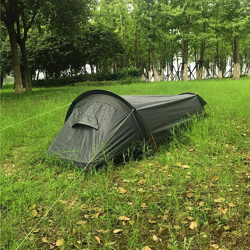 Camping Single Person Tent Ultralight Compact Outdoor Sleeping Bag Waterproof Backpack