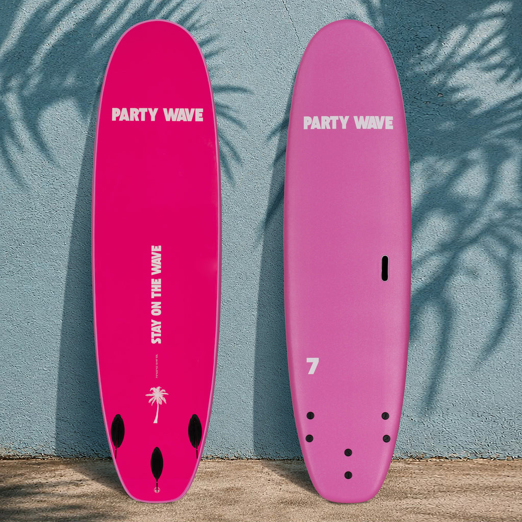 7' Party Wave Soft Top Surfboard - Rose