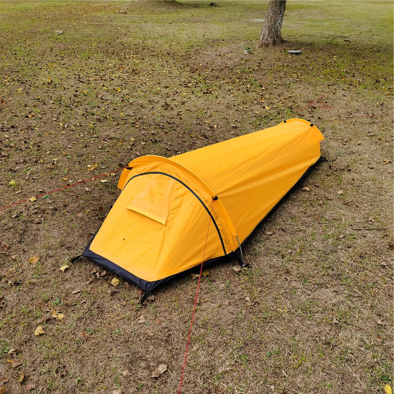 Camping Single Person Tent Ultralight Compact Outdoor Sleeping Bag Waterproof Backpack