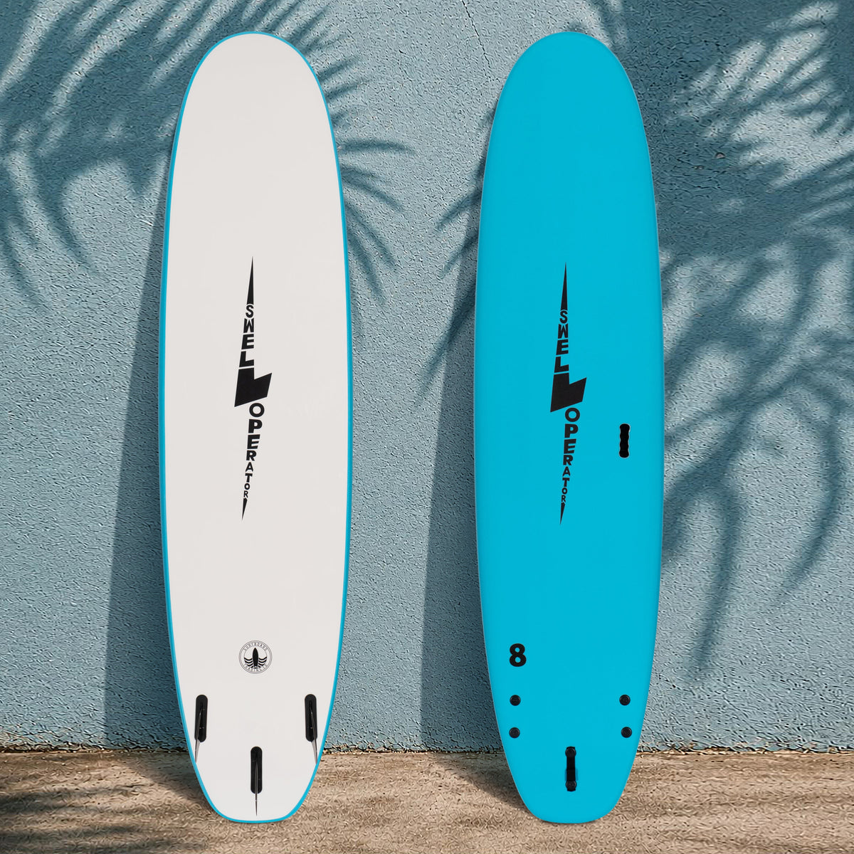 8' Swell Operator Soft Top Surfboard - Aqua