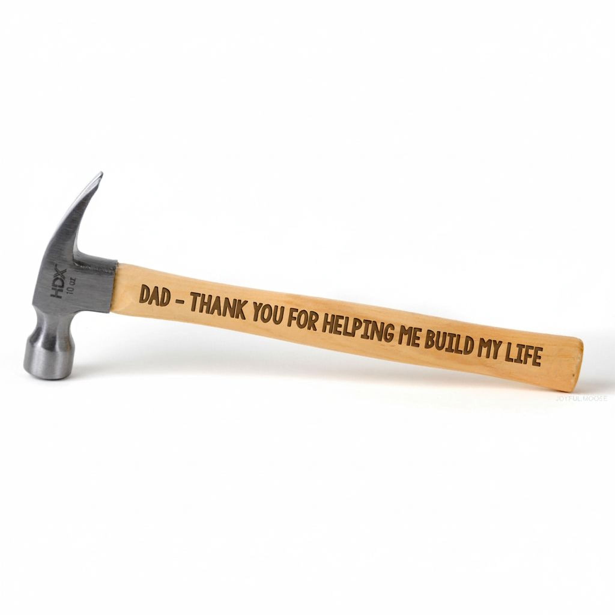 Personalized Engraved Hammer – Father of the Bride Gift | Custom Laser Hammer with Ash Handle