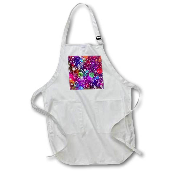 Apron - Image of Painting Of Snowballs In Blue Violet And Fuchsia lens Art by Florene - New Contemporary Art