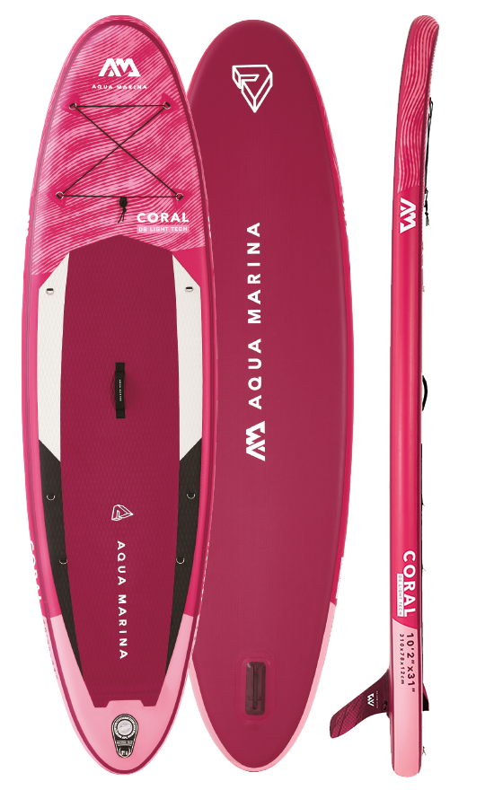 Aqua Marina CORAL 10'2" Inflatable Paddle Board All-Around Advanced SUP