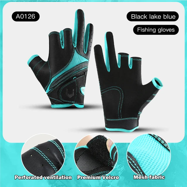 Outdoor sports autumn and winter anti slip wear-resistant and anti cutting lure fishing gloves