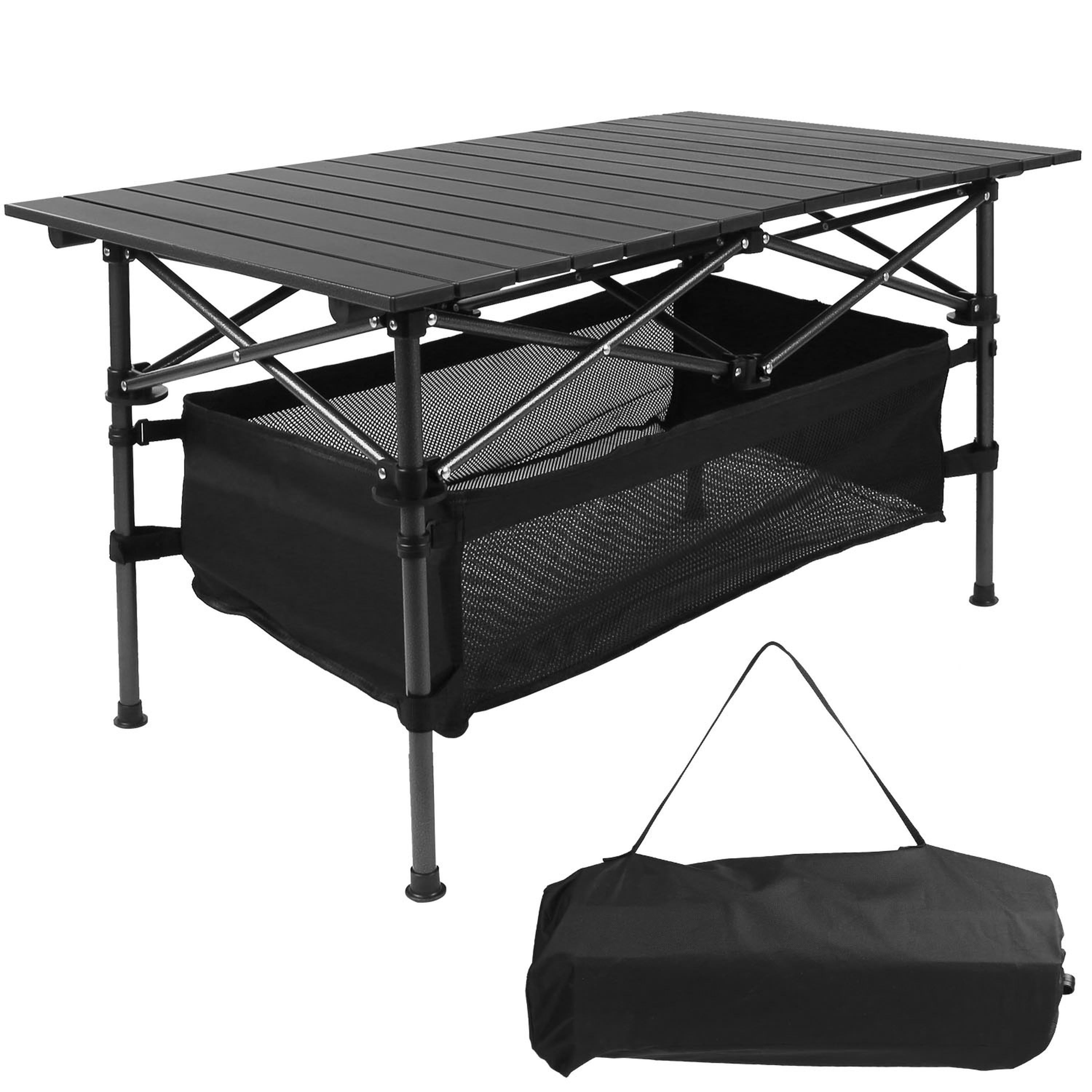 Folding Camping Table Portable Lightweight Aluminum Roll-up Picnic BBQ Desk