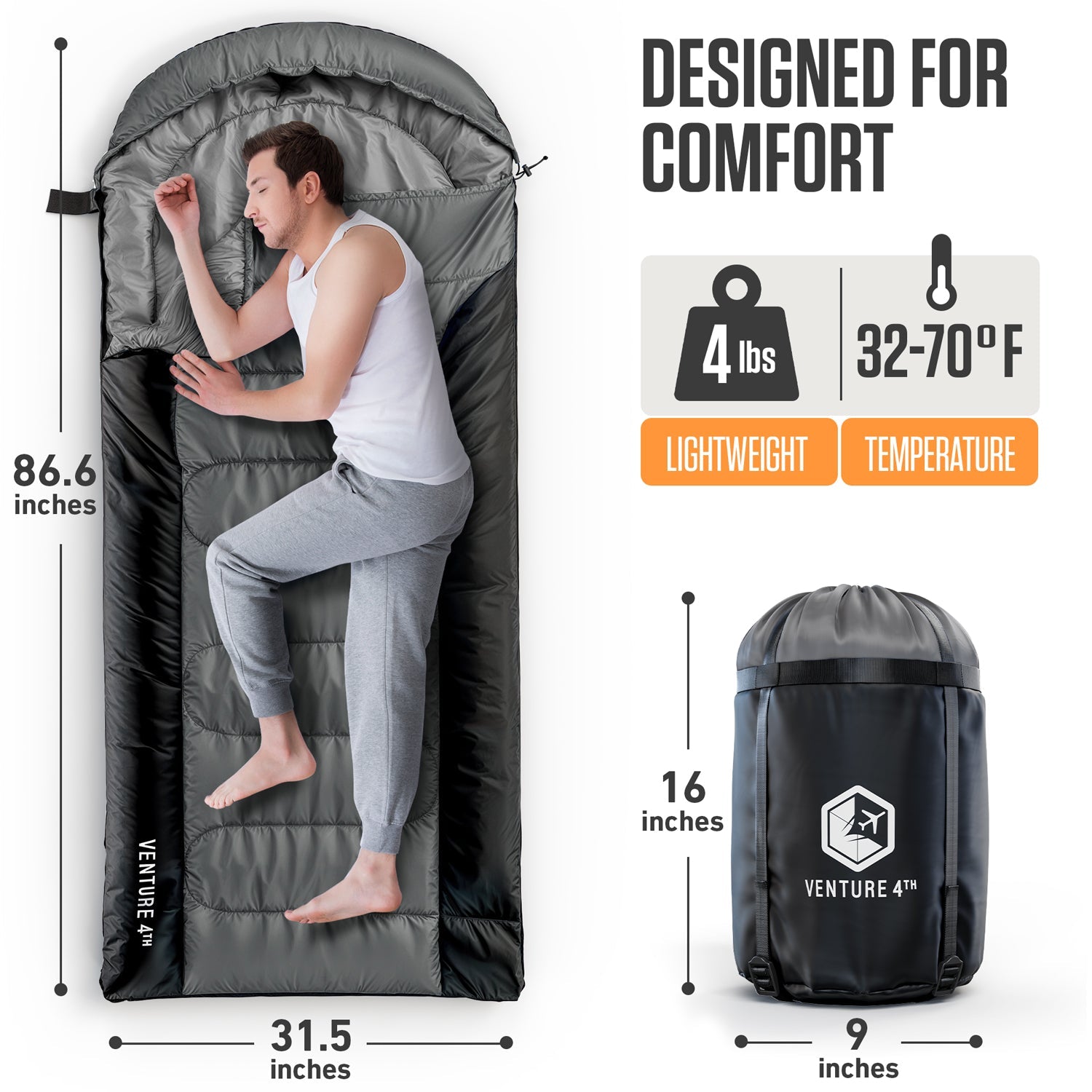 XXL Sleeping Bag for Big and Tall Campers