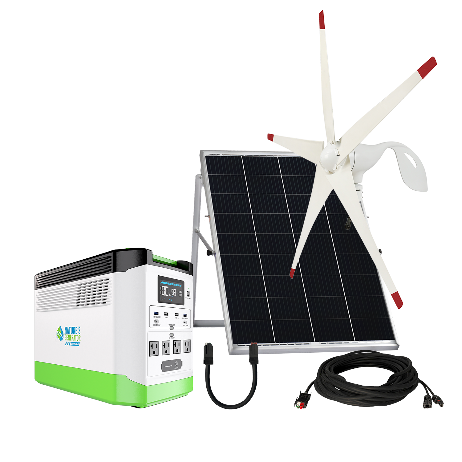 High Capacity Lithium 1800 Solar and Wind Generator