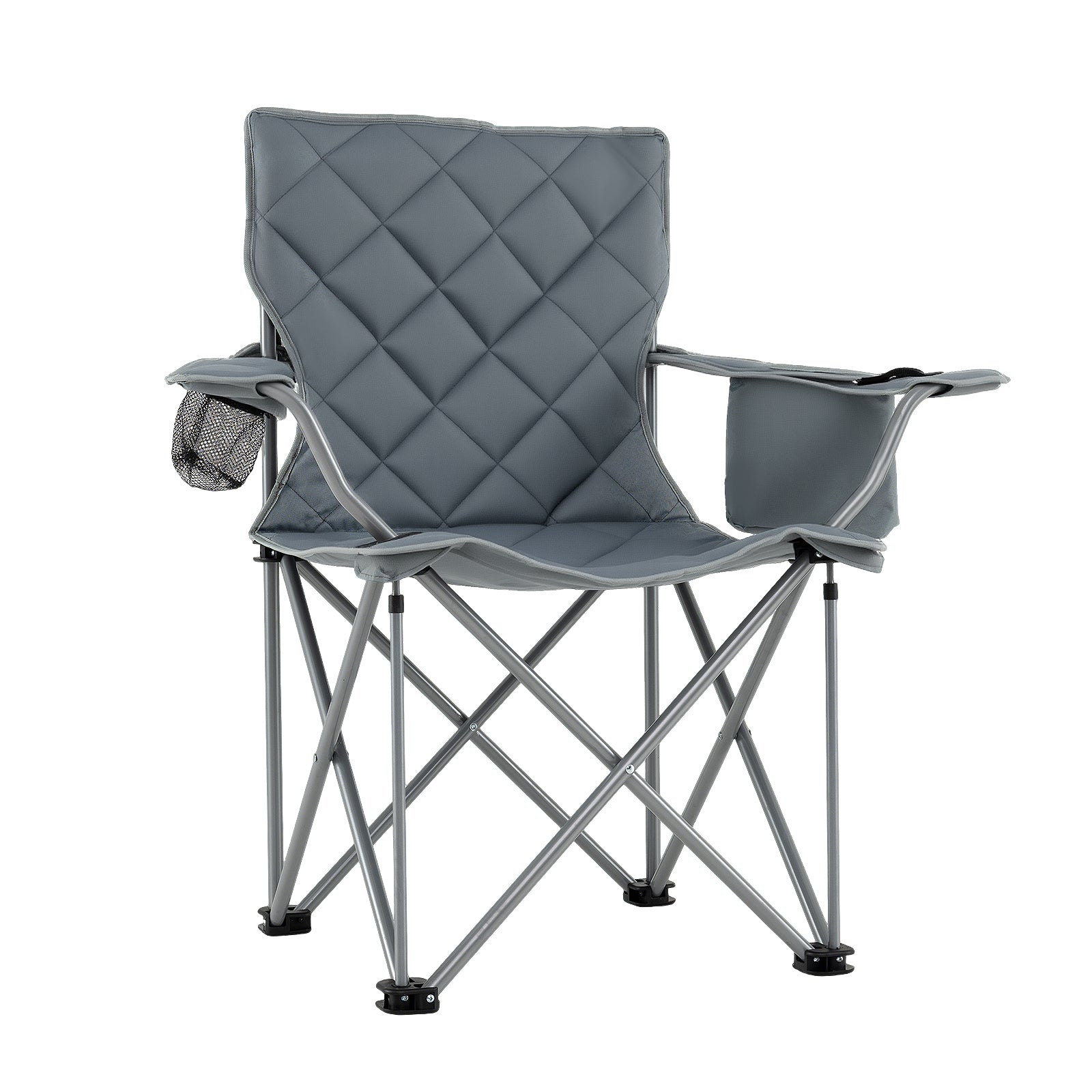 Oversized Camping Chairs Outdoor Folding Chair with Cooler Pouch and Cup Holder