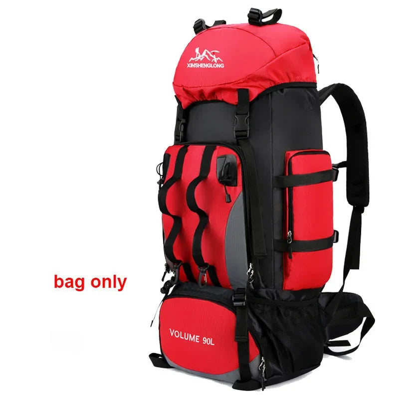 90L Waterproof Hiking Camping Backpack Trekking Bag Rucksack Large Capacity