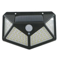 100 LED Solar Wall Lamp All Sides Luminous Motion Sensor Human Induction Courtyard Waterproof Stairs Outdoor Wall Light