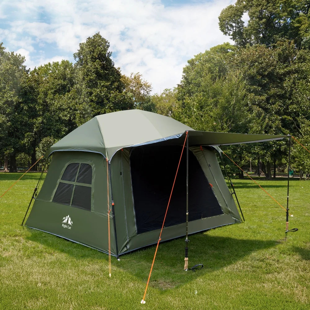 Night Cat Dark Room 4 Person Pop Up Tent Waterproof
