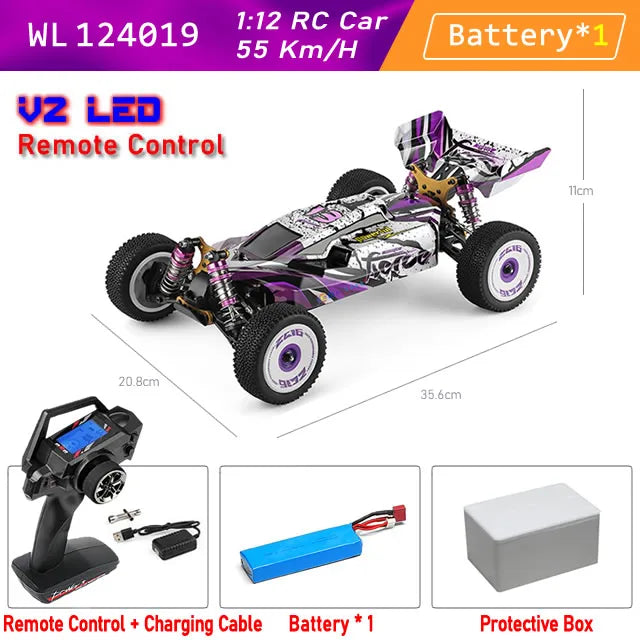 Pro 1:12 4WD RC Racing Car High-Speed Brushless Motor Off-Road Remote Control Drift