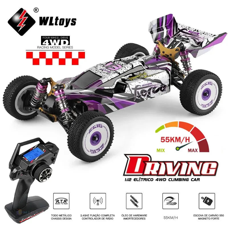 Pro 1:12 4WD RC Racing Car High-Speed Brushless Motor Off-Road Remote Control Drift