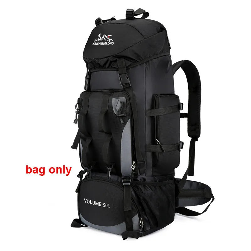 90L Waterproof Hiking Camping Backpack Trekking Bag Rucksack Large Capacity