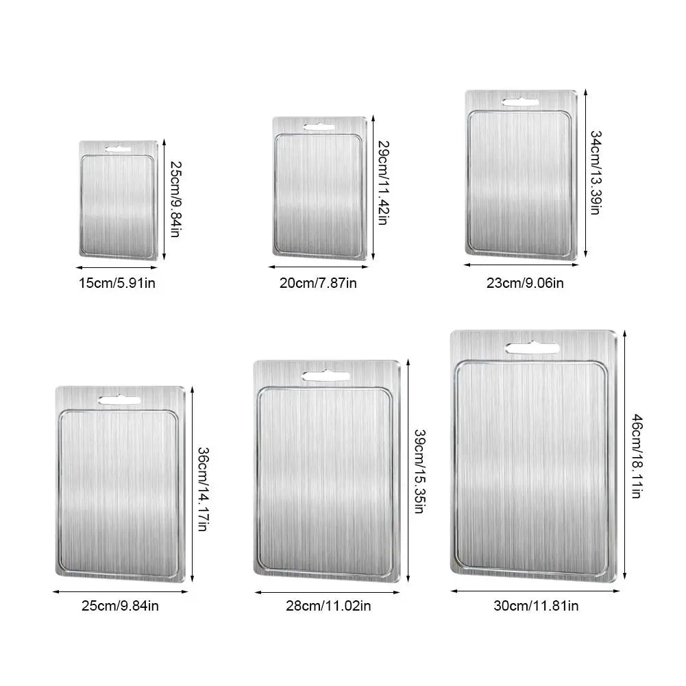 NEW Titanium Cutting Boards For Kitchen Steel Cutting Board 304 Steel Double-Sided Food Grade Cutting