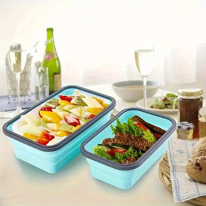 Collapsible Silicone Food Storage Containers – Stackable, Space-Saving, Microwaveable