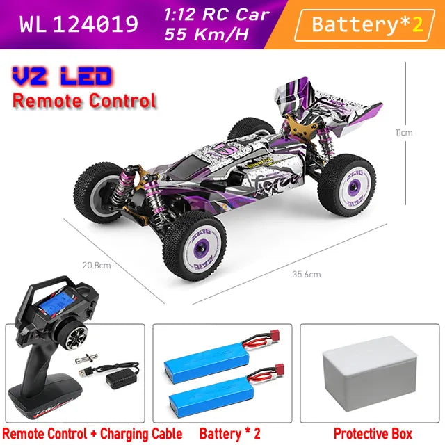 Pro 1:12 4WD RC Racing Car High-Speed Brushless Motor Off-Road Remote Control Drift
