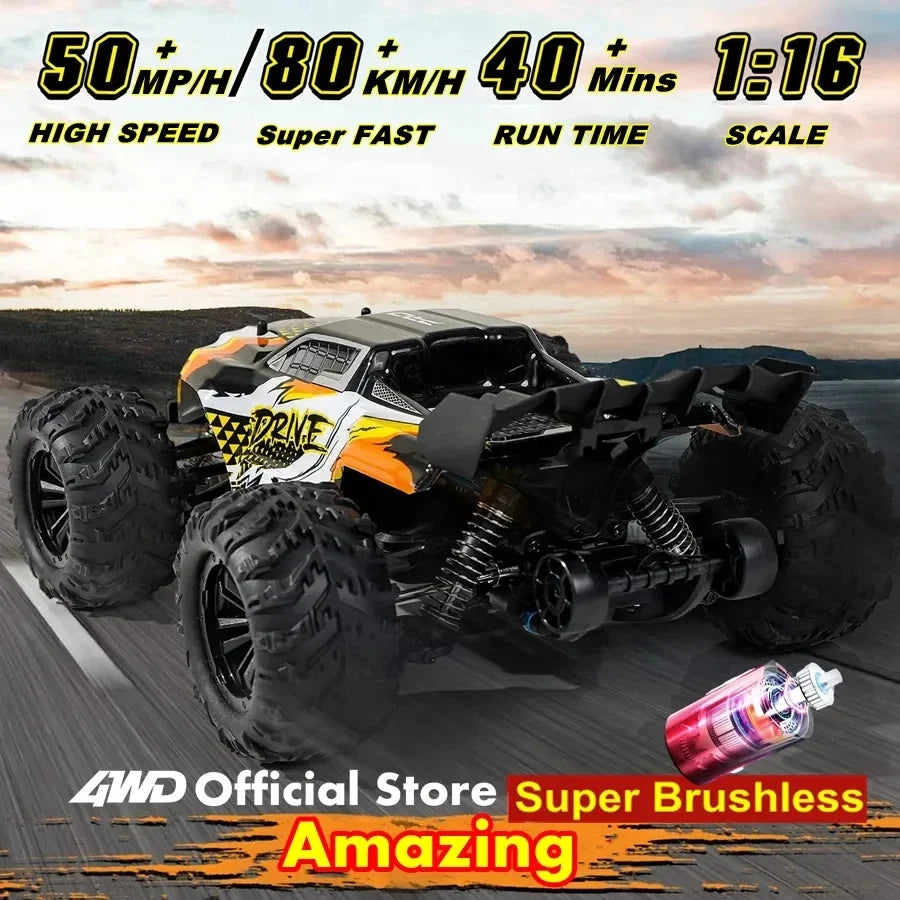 4WD Remote Control Car High-Speed 50-80KM/H Off-Road Buggy Truck
