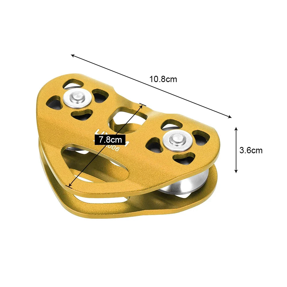 Cable Trolley Caving Pulley Lixada 30kN Cable Trolley Pulley Climbing Caving Aloft Work