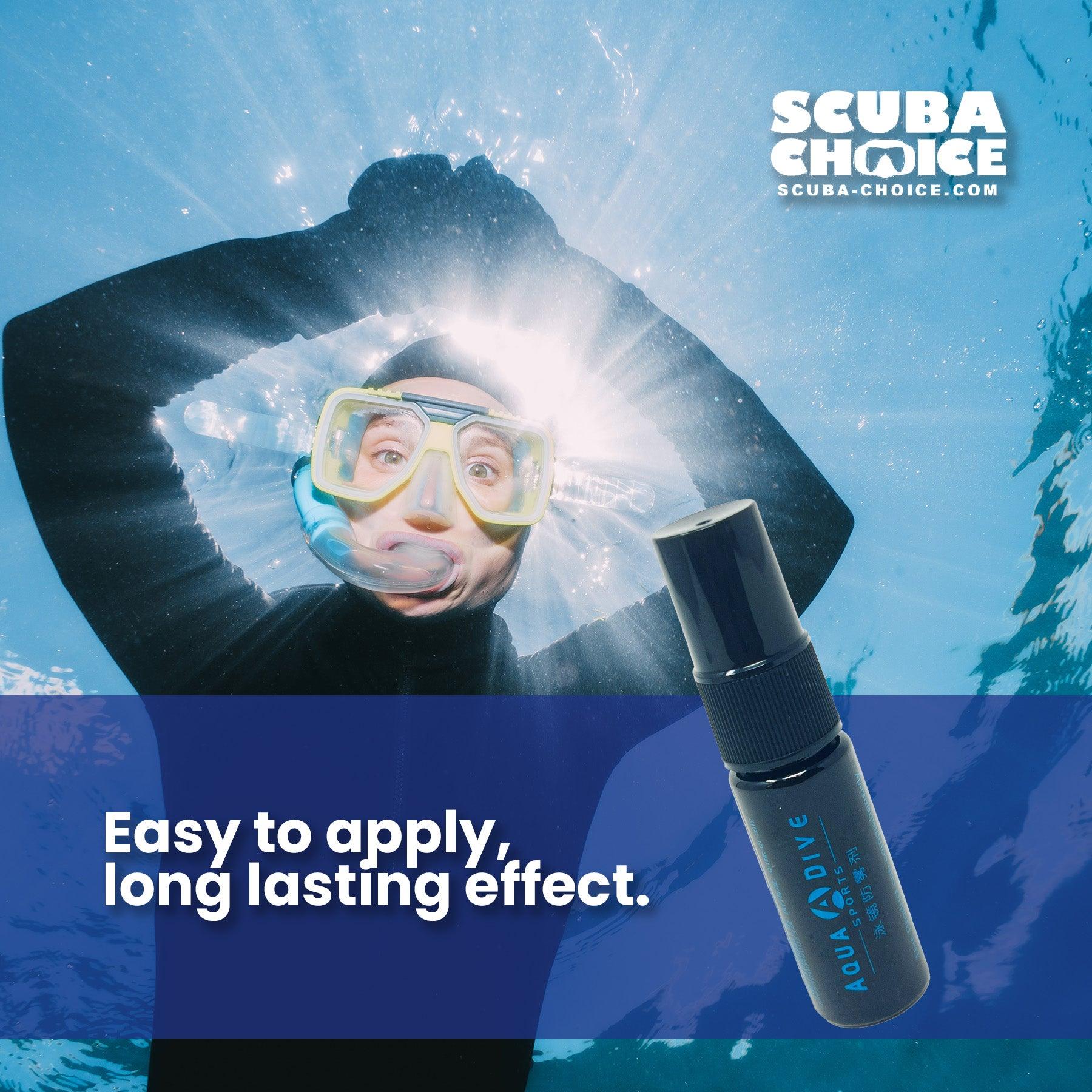 Aqua Dive Anti-Fog Solution Mask Goggle Defog Spray 15ml Assorted Colors